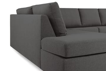 Crazy 4-seters Venstrevendt L-formet Sjeselongsofa i Stoff - Mørk grå - Møbler - Sofaer - Sofa med sjeselong