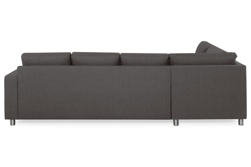 Crazy 4-seters Venstrevendt L-formet Sjeselongsofa i Stoff - Mørk grå - Møbler - Sofaer - Sofa med sjeselong