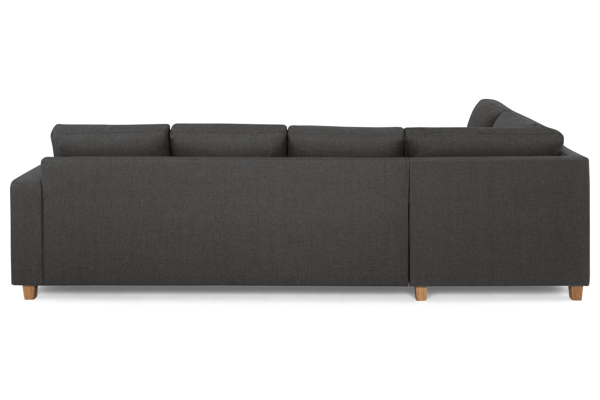 Crazy 4-seters Venstrevendt L-formet Sjeselongsofa i Stoff - Mørk grå - Møbler - Sofaer - Sofa med sjeselong