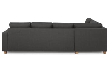 Crazy 4-seters Venstrevendt L-formet Sjeselongsofa i Stoff - Mørk grå - Møbler - Sofaer - Sofa med sjeselong