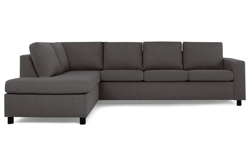 Crazy 4-seters Venstrevendt L-formet Sjeselongsofa i Stoff - Mørk grå - Møbler - Sofaer - Sofa med sjeselong - 3 seters sofa med divan