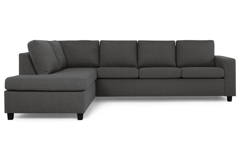 Crazy 4-seters Venstrevendt L-formet Sjeselongsofa i Stoff - Mørk grå - Møbler - Sofaer - Sofa med sjeselong - 3 seters sofa med divan