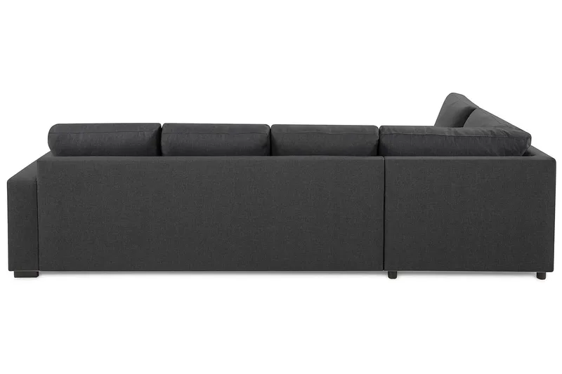 Crazy 4-seters Venstrevendt L-formet Sjeselongsofa i Stoff - Mørk grå - Møbler - Sofaer - Sofa med sjeselong - 3 seters sofa med divan