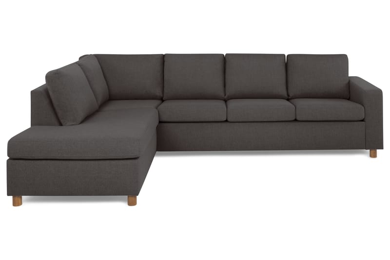 Crazy 4-seters Venstrevendt L-formet Sjeselongsofa i Stoff - Mørk grå - Møbler - Sofaer - Sofa med sjeselong