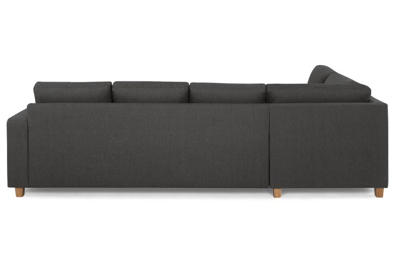 Crazy 4-seters Venstrevendt L-formet Sjeselongsofa i Stoff - Mørk grå - Møbler - Sofaer - Sofa med sjeselong - 3 seters sofa med divan