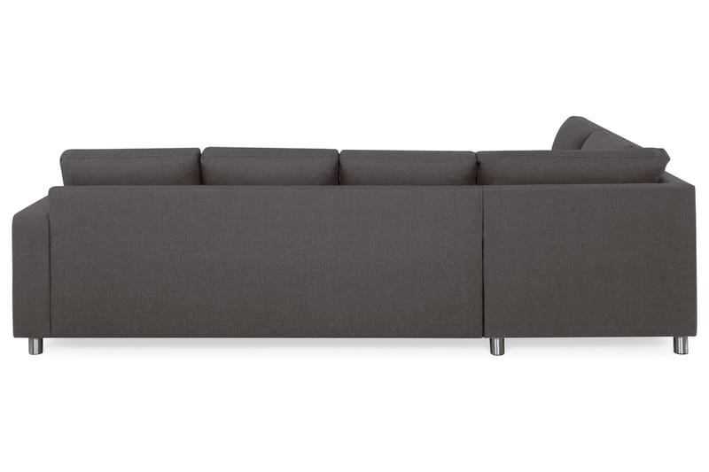 Crazy 4-seters Venstrevendt L-formet Sjeselongsofa i Stoff - Mørk grå - Møbler - Sofaer - Sofa med sjeselong - 3 seters sofa med divan