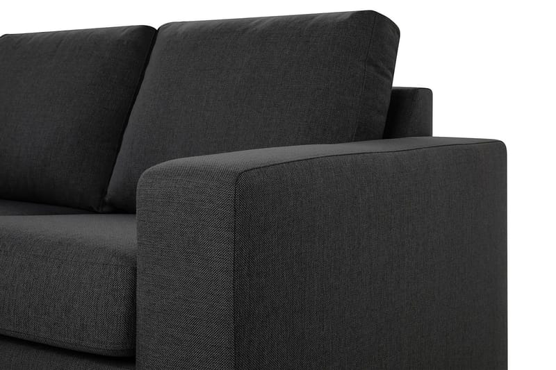 Crazy 4-seters Venstrevendt L-formet Sjeselongsofa i Stoff - Mørkegrå - Møbler - Sofaer - Sofa med sjeselong