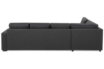 Crazy 4-seters Venstrevendt L-formet Sjeselongsofa i Stoff - Mørkegrå - Møbler - Sofaer - Sofa med sjeselong