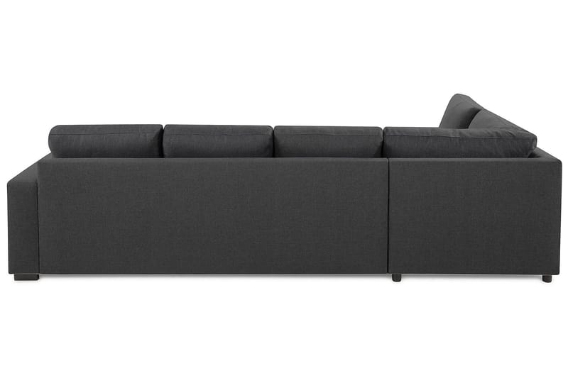 Crazy 4-seters Venstrevendt L-formet Sjeselongsofa i Stoff - Mørkegrå - Møbler - Sofaer - Sofa med sjeselong