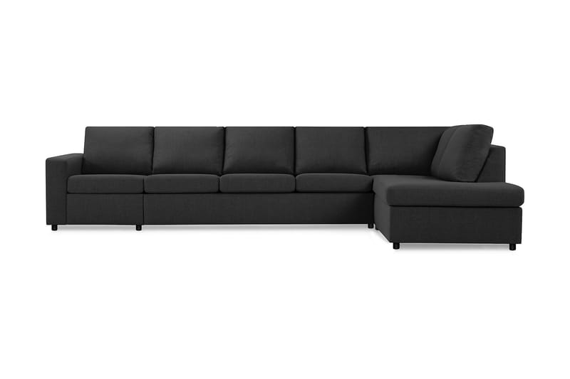 Crazy 5-seters Høyrevendt L-formet Sjeselongsofa i Stoff - Antrasitt - Møbler - Sofaer - Sofa med sjeselong