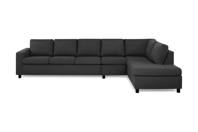 Crazy 5-seters Høyrevendt L-formet Sjeselongsofa i Stoff - Antrasitt - Møbler - Sofaer - Sofa med sjeselong