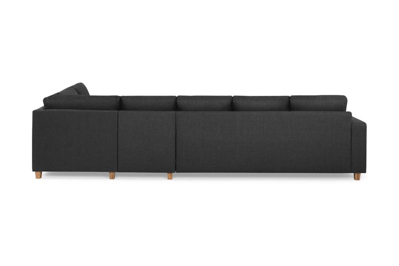 Crazy 5-seters Høyrevendt L-formet Sjeselongsofa i Stoff - Antrasitt - Møbler - Sofaer - Sofa med sjeselong