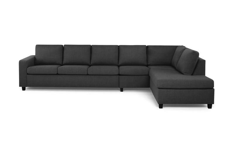 Crazy 5-seters Høyrevendt L-formet Sjeselongsofa i Stoff - Antrasitt - Møbler - Sofaer - Sofa med sjeselong