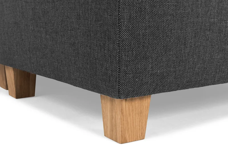 Crazy 5-seters Høyrevendt L-formet Sjeselongsofa i Stoff - Antrasitt - Møbler - Sofaer - Sofa med sjeselong - 4 seters sofa med divan