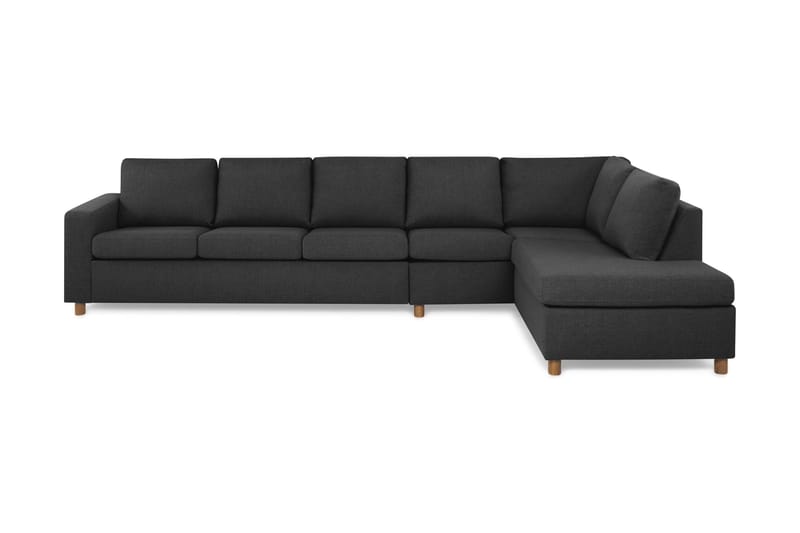 Crazy 5-seters Høyrevendt L-formet Sjeselongsofa i Stoff - Antrasitt - Møbler - Sofaer - Sofa med sjeselong - 4 seters sofa med divan