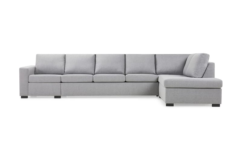 Crazy 5-seters Høyrevendt L-formet Sjeselongsofa i Stoff - Grå - Møbler - Sofaer - Sofa med sjeselong
