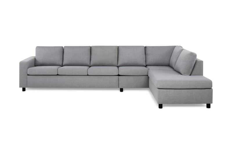 Crazy 5-seters Høyrevendt L-formet Sjeselongsofa i Stoff - Grå - Møbler - Sofaer - Sofa med sjeselong