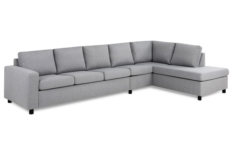 Crazy 5-seters Høyrevendt L-formet Sjeselongsofa i Stoff - Grå - Møbler - Sofaer - Sofa med sjeselong