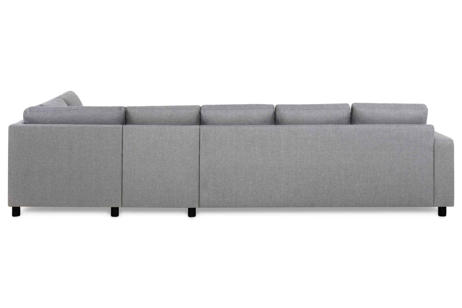 Crazy 5-seters Høyrevendt L-formet Sjeselongsofa i Stoff - Grå - Møbler - Sofaer - Sofa med sjeselong
