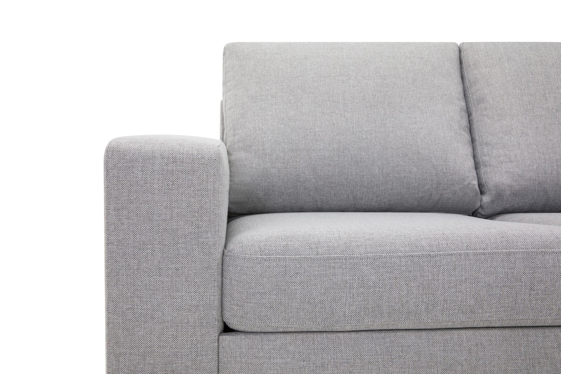 Crazy 5-seters Høyrevendt L-formet Sjeselongsofa i Stoff - Grå - Møbler - Sofaer - Sofa med sjeselong