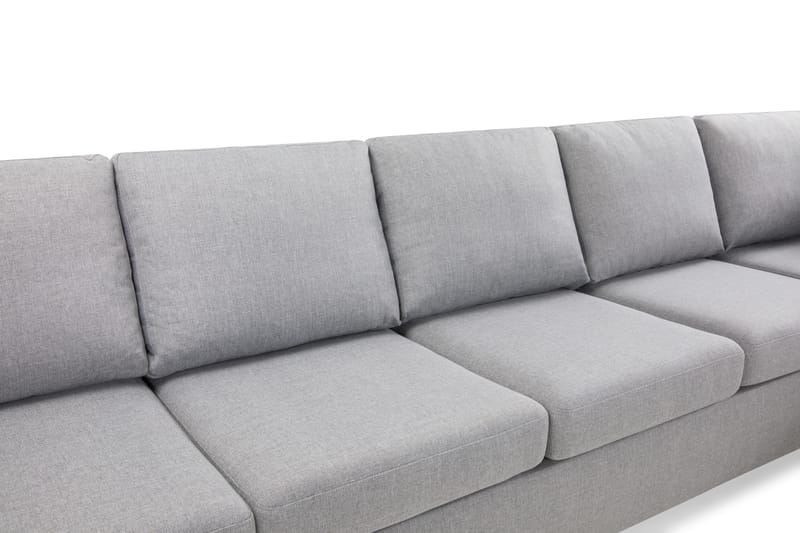 Crazy 5-seters Høyrevendt L-formet Sjeselongsofa i Stoff - Grå - Møbler - Sofaer - Sofa med sjeselong