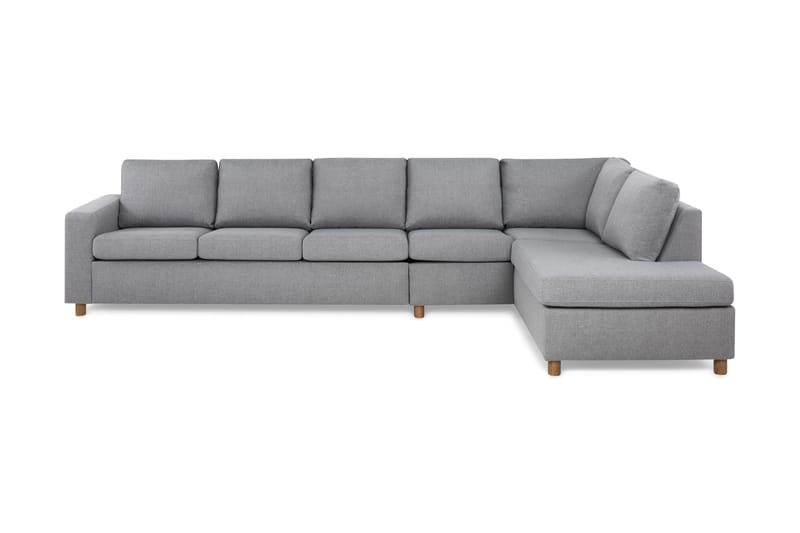 Crazy 5-seters Høyrevendt L-formet Sjeselongsofa i Stoff - Grå - Møbler - Sofaer - Sofa med sjeselong