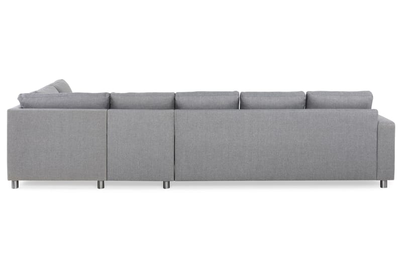 Crazy 5-seters Høyrevendt L-formet Sjeselongsofa i Stoff - Grå - Møbler - Sofaer - Sofa med sjeselong