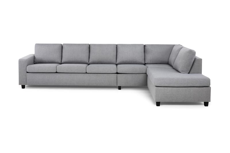 Crazy 5-seters Høyrevendt L-formet Sjeselongsofa i Stoff - Grå - Møbler - Sofaer - Sofa med sjeselong