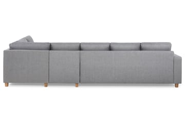 Crazy 5-seters Høyrevendt L-formet Sjeselongsofa i Stoff - Grå - Møbler - Sofaer - Sofa med sjeselong