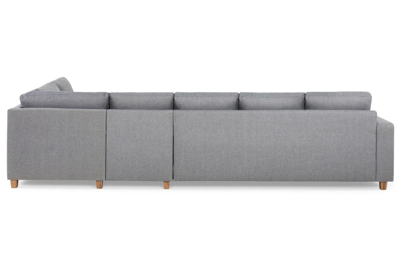 Crazy 5-seters Høyrevendt L-formet Sjeselongsofa i Stoff - Grå - Møbler - Sofaer - Sofa med sjeselong