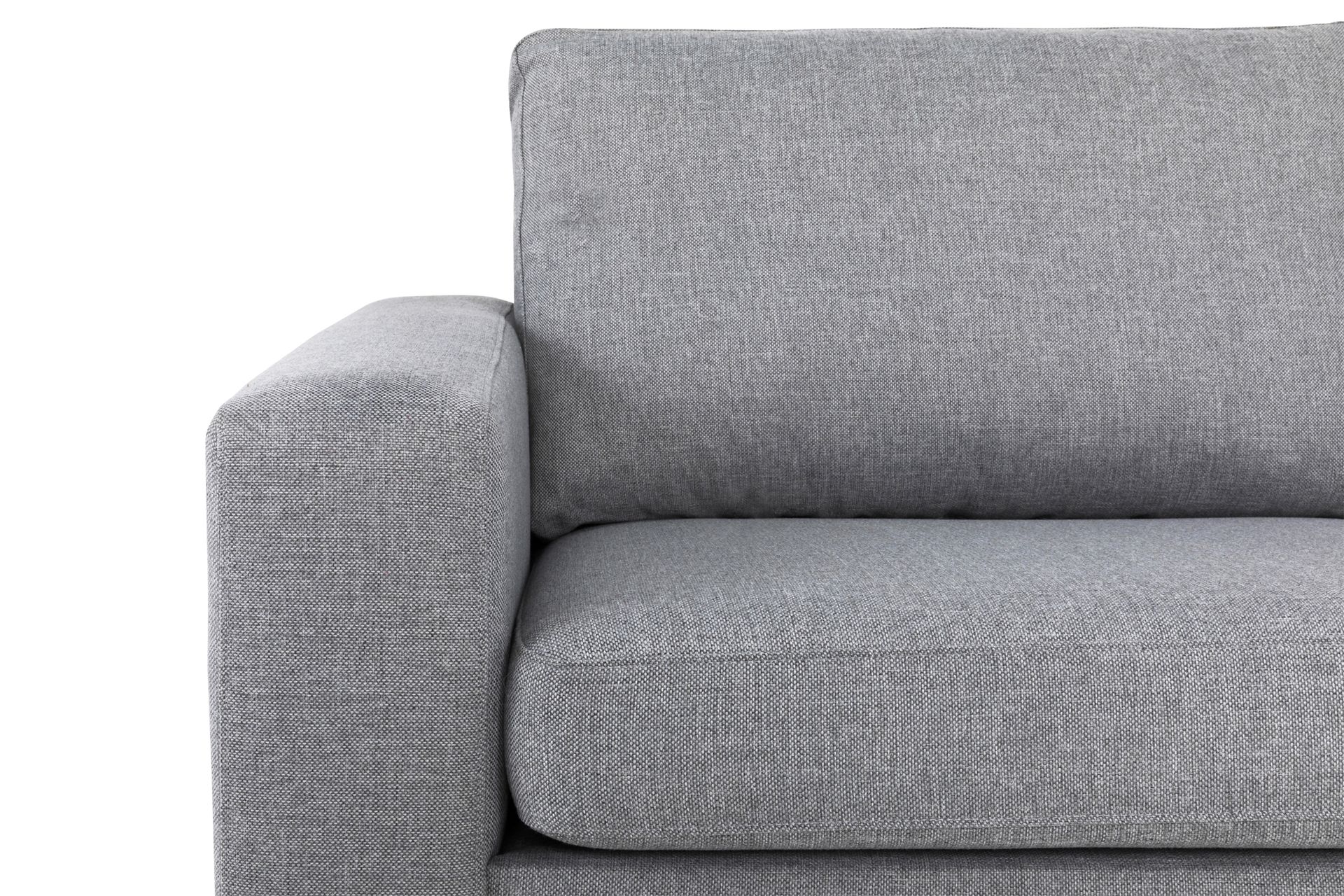 Crazy 5-seters Høyrevendt L-formet Sjeselongsofa i Stoff - Grå - Møbler - Sofaer - Sofa med sjeselong