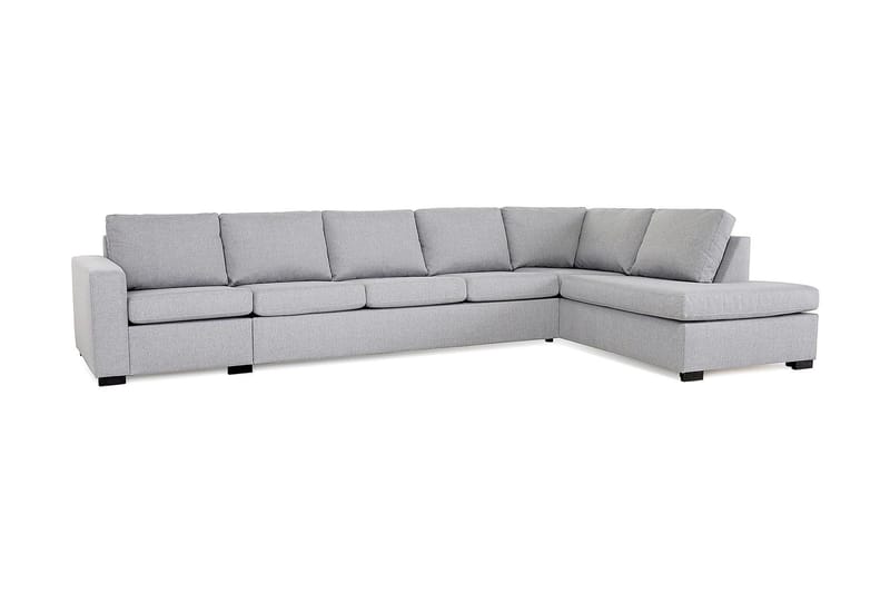 Crazy 5-seters Høyrevendt L-formet Sjeselongsofa i Stoff - Grå - Møbler - Sofaer - Sofa med sjeselong - 4 seters sofa med divan