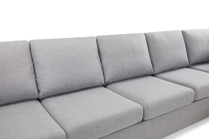 Crazy 5-seters Høyrevendt L-formet Sjeselongsofa i Stoff - Grå - Møbler - Sofaer - Sofa med sjeselong - 4 seters sofa med divan