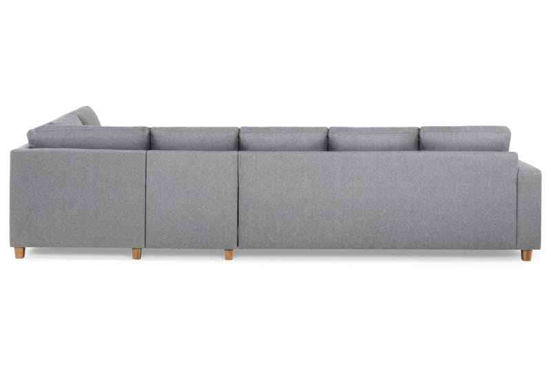 Crazy 5-seters Høyrevendt L-formet Sjeselongsofa i Stoff - Grå - Møbler - Sofaer - Sofa med sjeselong - 4 seters sofa med divan