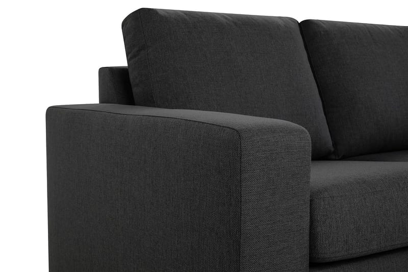 Crazy 5-seters Høyrevendt L-formet Sjeselongsofa i Stoff - Mørk grå - Møbler - Sofaer - Sofa med sjeselong - 4 seters sofa med divan