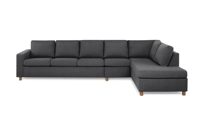 Crazy 5-seters Høyrevendt L-formet Sjeselongsofa i Stoff - Mørk grå - Møbler - Sofaer - Sofa med sjeselong