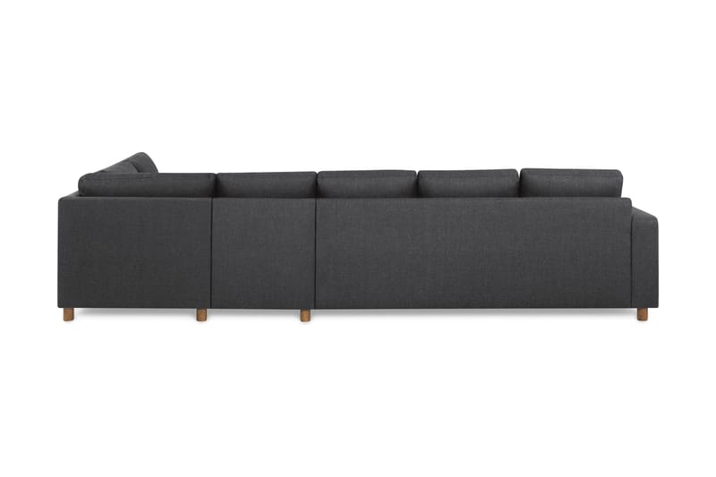 Crazy 5-seters Høyrevendt L-formet Sjeselongsofa i Stoff - Mørk grå - Møbler - Sofaer - Sofa med sjeselong