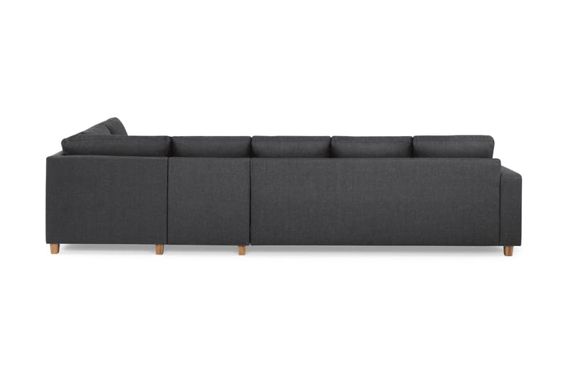 Crazy 5-seters Høyrevendt L-formet Sjeselongsofa i Stoff - Mørk grå - Møbler - Sofaer - Sofa med sjeselong