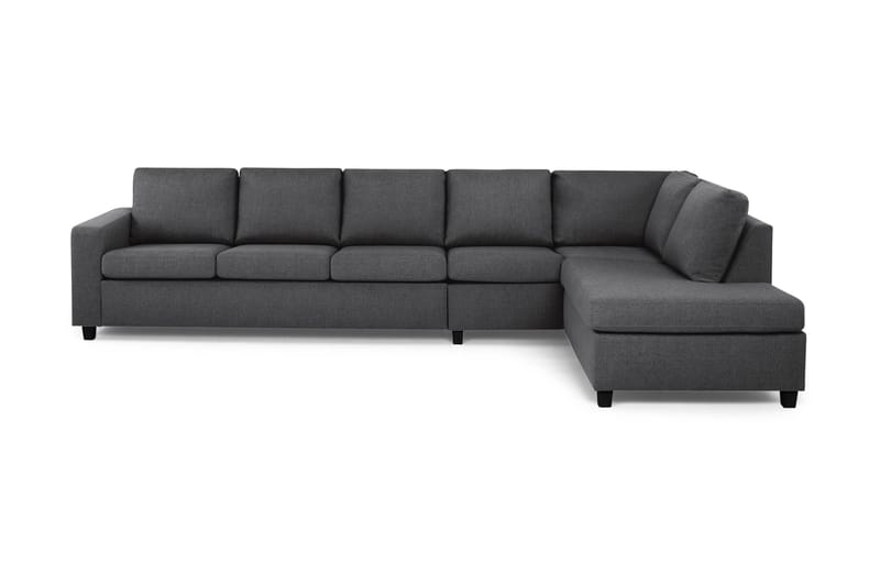 Crazy 5-seters Høyrevendt L-formet Sjeselongsofa i Stoff - Mørk grå - Møbler - Sofaer - Sofa med sjeselong