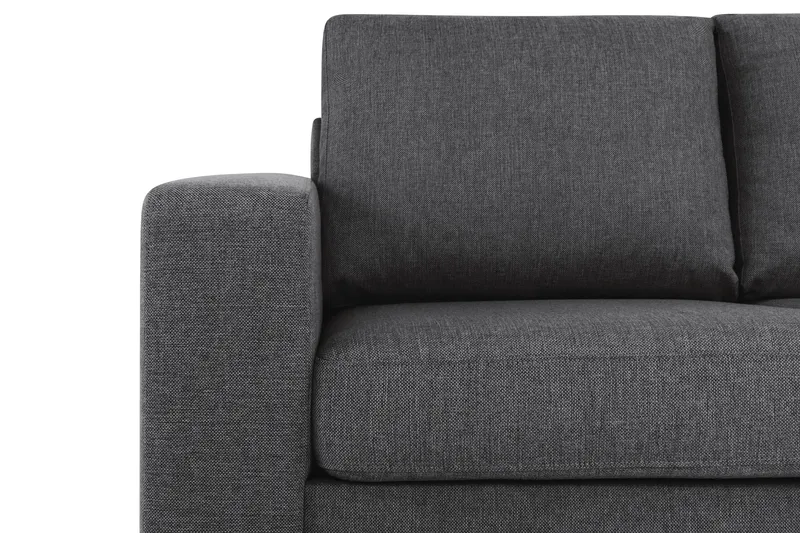 Crazy 5-seters Høyrevendt L-formet Sjeselongsofa i Stoff - Mørk grå - Møbler - Sofaer - Sofa med sjeselong - 4 seters sofa med divan