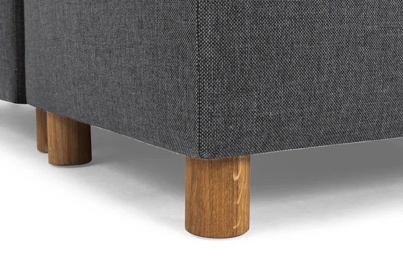 Crazy 5-seters Høyrevendt L-formet Sjeselongsofa i Stoff - Mørk grå - Møbler - Sofaer - Sofa med sjeselong - 4 seters sofa med divan