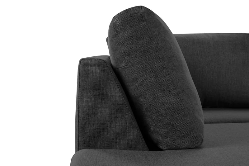 Crazy 5-seters Venstrevendt L-formet Sjeselongsofa i Stoff - Antrasitt - Møbler - Sofaer - Sofa med sjeselong