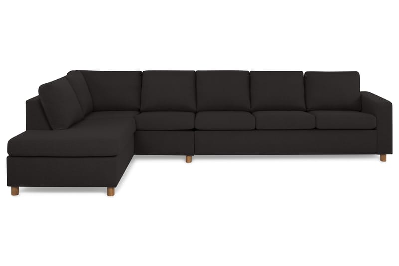 Crazy 5-seters Venstrevendt L-formet Sjeselongsofa i Stoff - Antrasitt - Møbler - Sofaer - Sofa med sjeselong