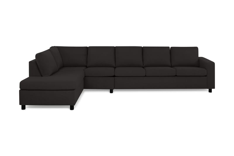 Crazy 5-seters Venstrevendt L-formet Sjeselongsofa i Stoff - Antrasitt - Møbler - Sofaer - Sofa med sjeselong