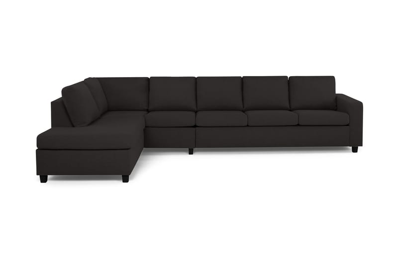 Crazy 5-seters Venstrevendt L-formet Sjeselongsofa i Stoff - Antrasitt - Møbler - Sofaer - Sofa med sjeselong