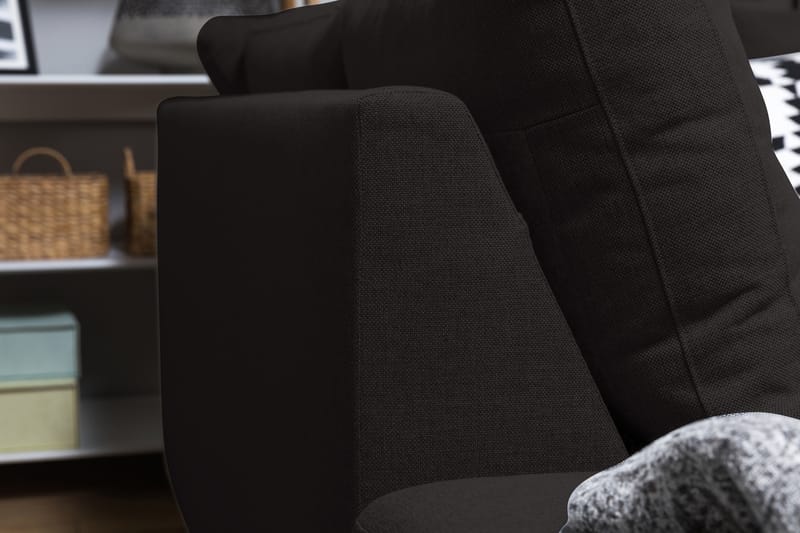 Crazy 5-seters Venstrevendt L-formet Sjeselongsofa i Stoff - Antrasitt - Møbler - Sofaer - Sofa med sjeselong