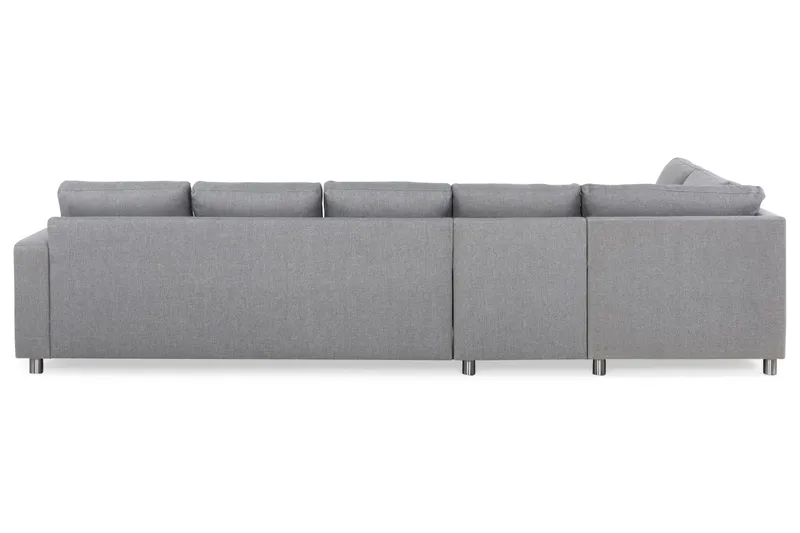 Crazy 5-seters Venstrevendt L-formet Sjeselongsofa i Stoff - Grå - Møbler - Sofaer - Sofa med sjeselong - 4 seters sofa med divan