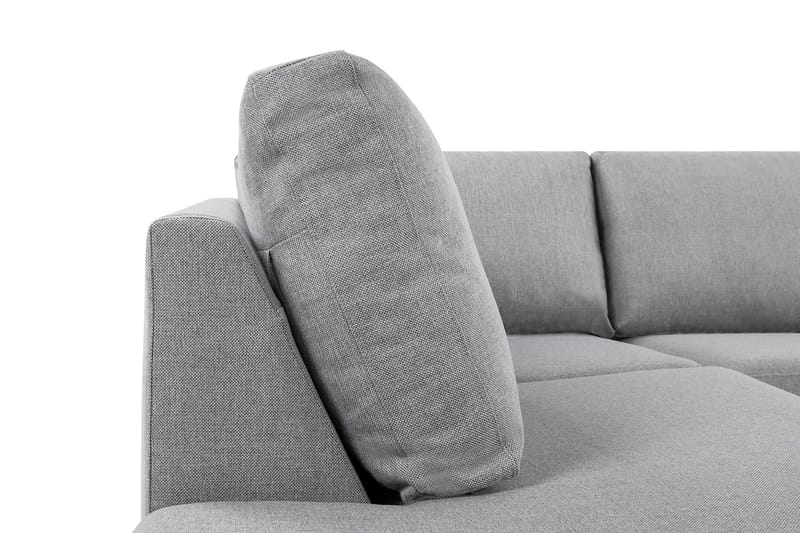 Crazy 5-seters Venstrevendt L-formet Sjeselongsofa i Stoff - Grå - Møbler - Sofaer - Sofa med sjeselong