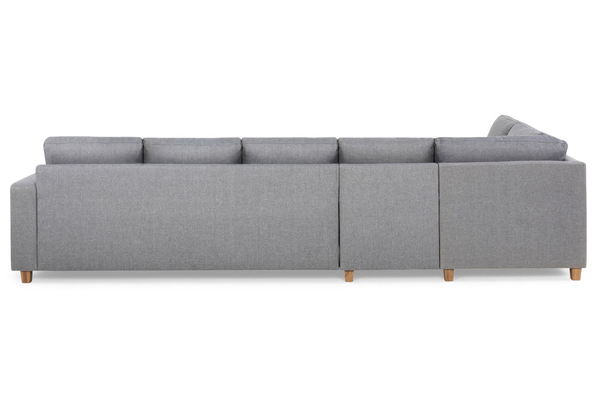 Crazy 5-seters Venstrevendt L-formet Sjeselongsofa i Stoff - Grå - Møbler - Sofaer - Sofa med sjeselong