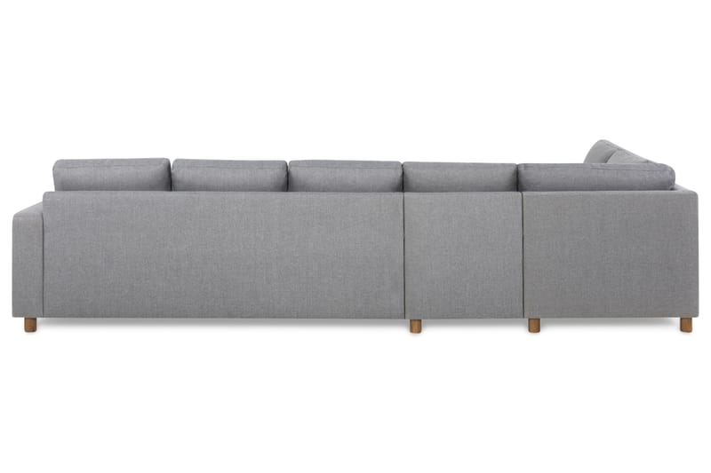 Crazy 5-seters Venstrevendt L-formet Sjeselongsofa i Stoff - Grå - Møbler - Sofaer - Sofa med sjeselong